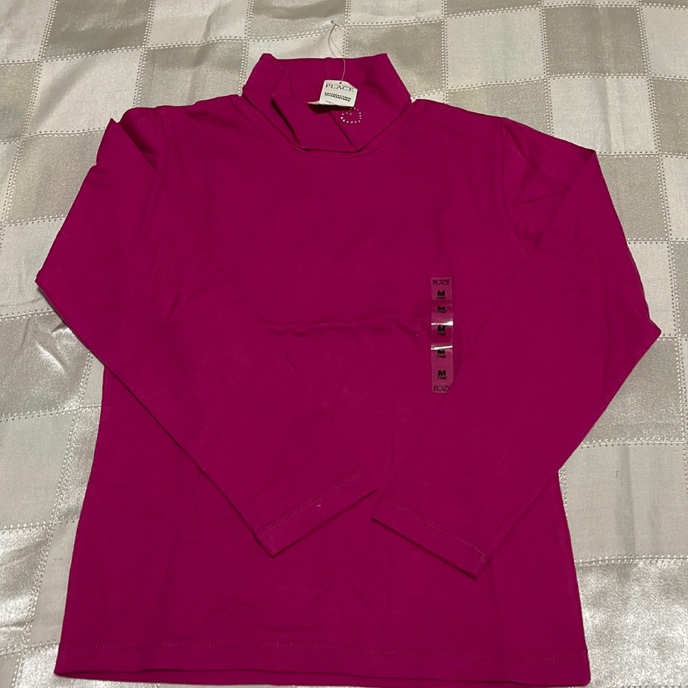 Hot pink turtleneck